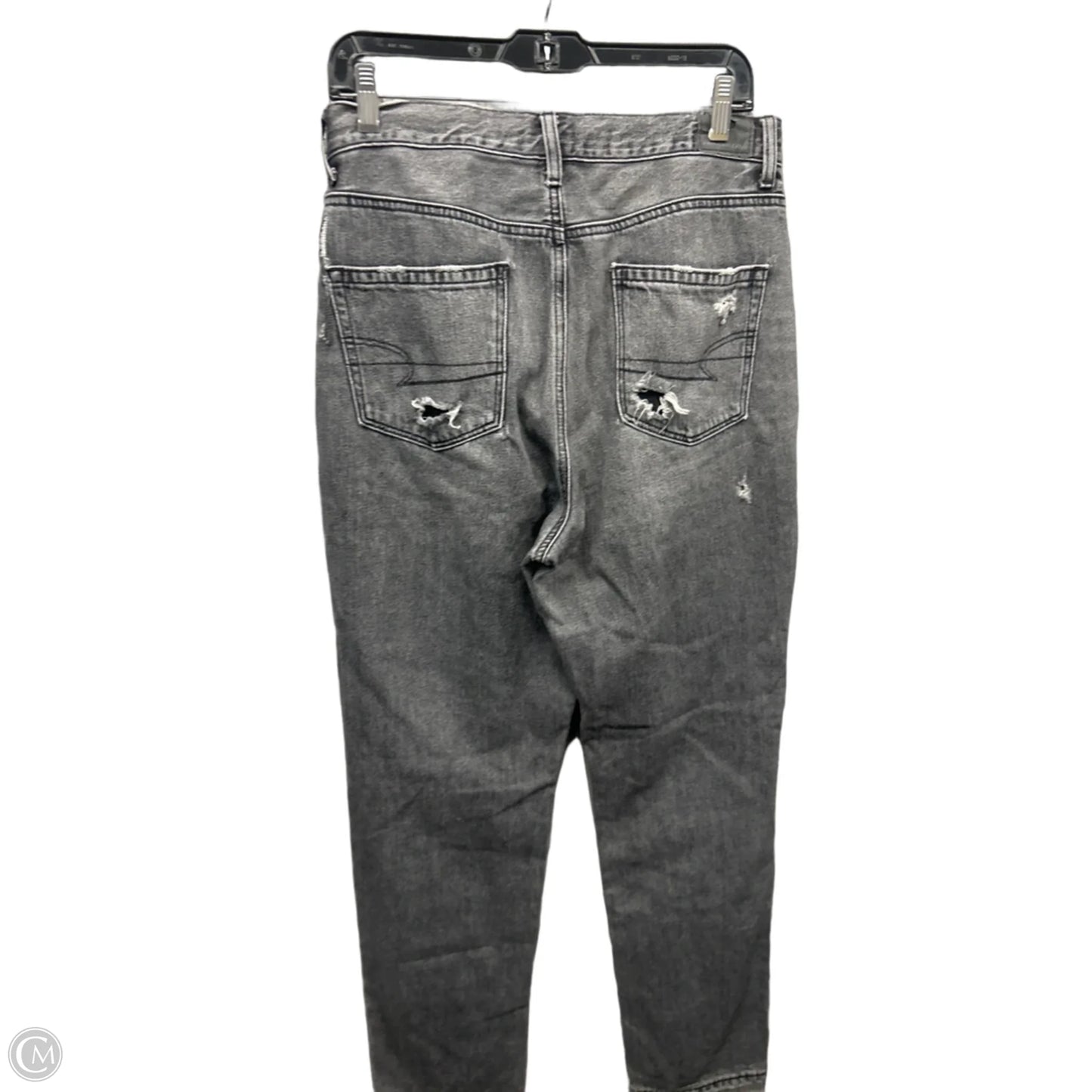 Jeans Straight By American Eagle In Grey Denim, Size: 8
