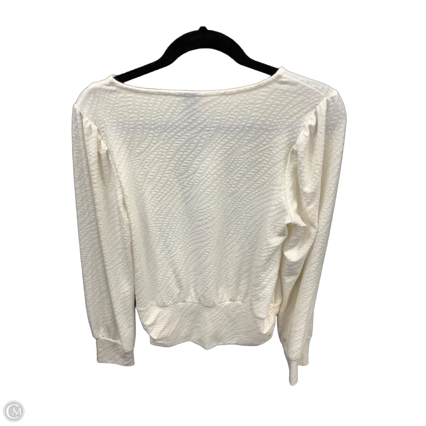 Top Long Sleeve By Daytrip In White, Size: S
