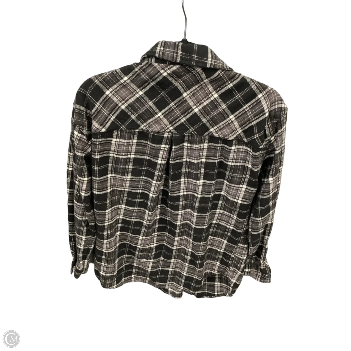 Top Long Sleeve By Maurices In Plaid Pattern, Size: Xs