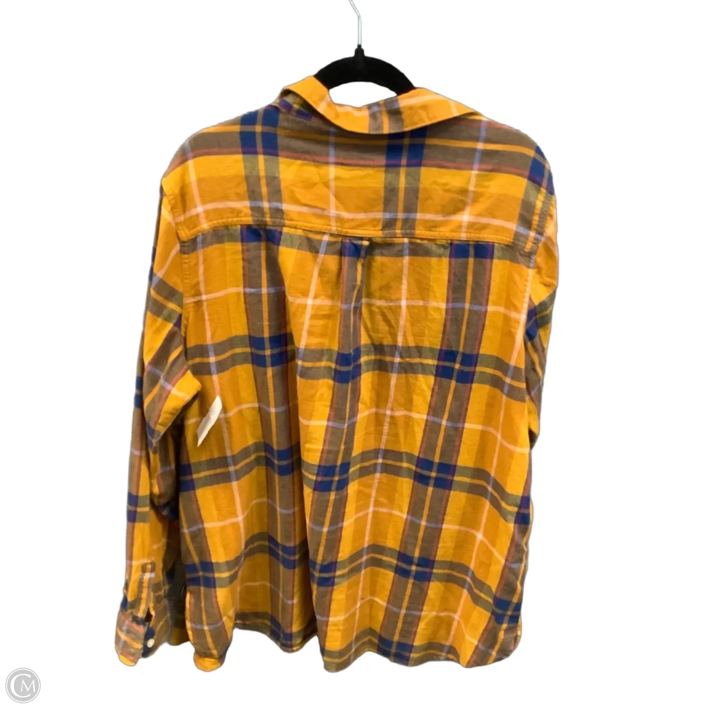 Top Long Sleeve By Old Navy In Plaid Pattern, Size: Xxl