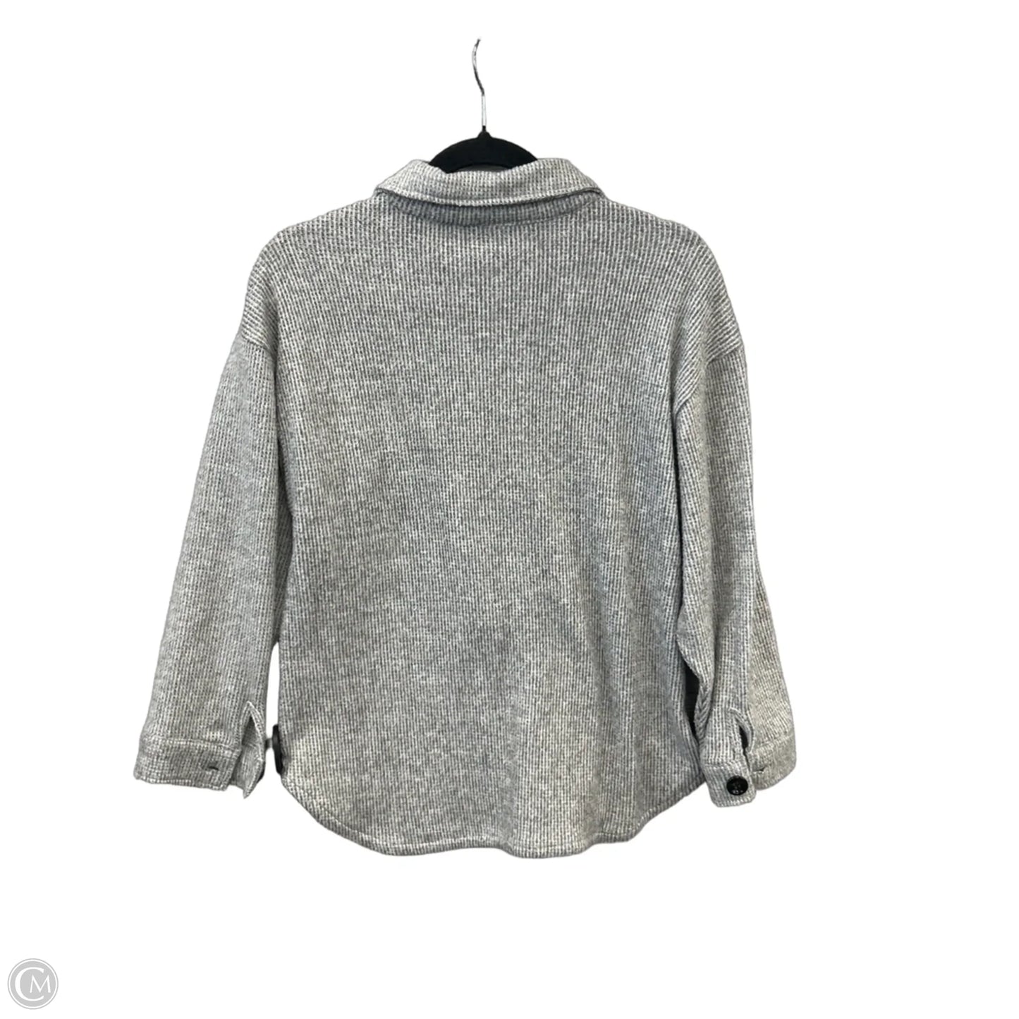 Jacket Shirt By Misia In Grey, Size: S