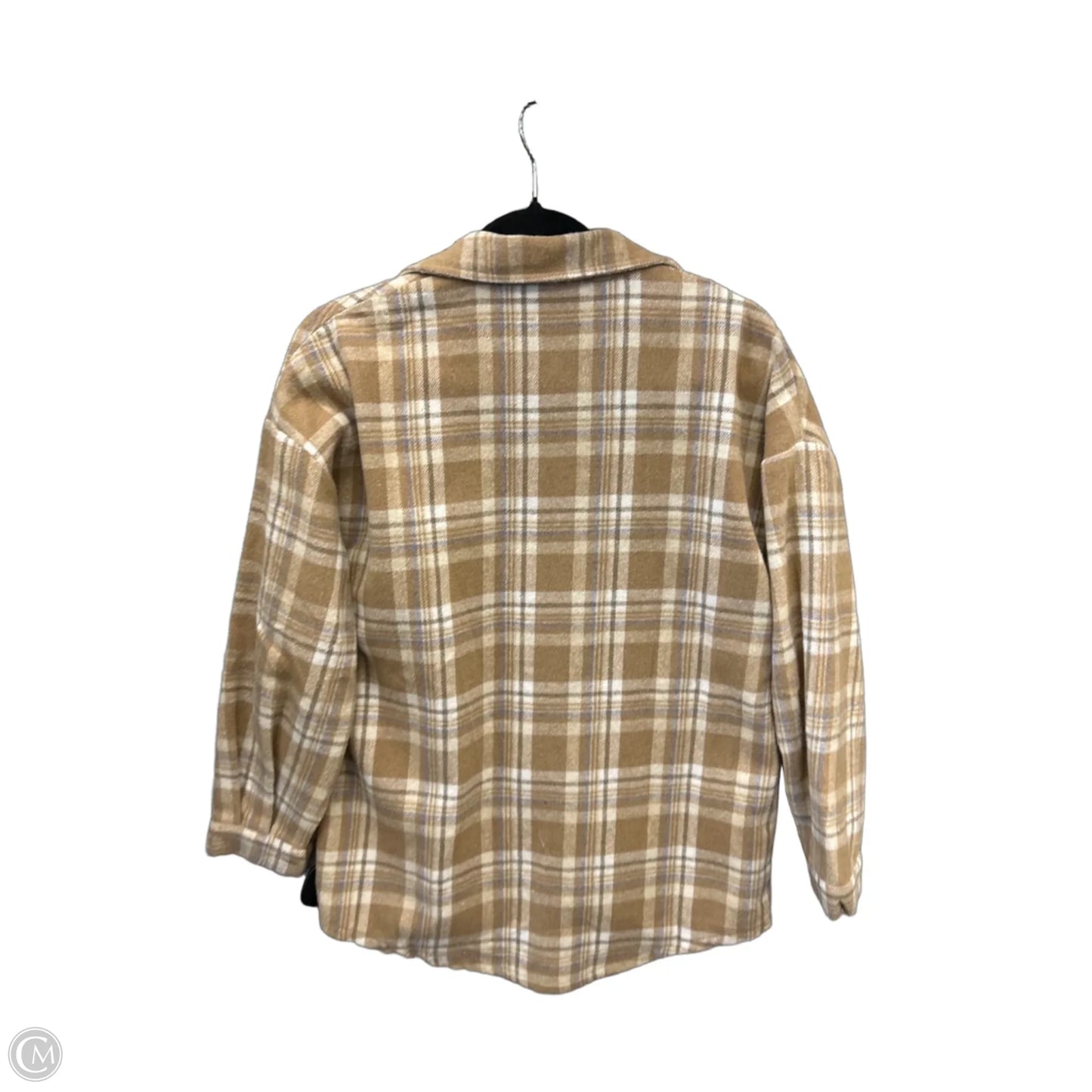 Jacket Shirt By Thml In Plaid Pattern, Size: S