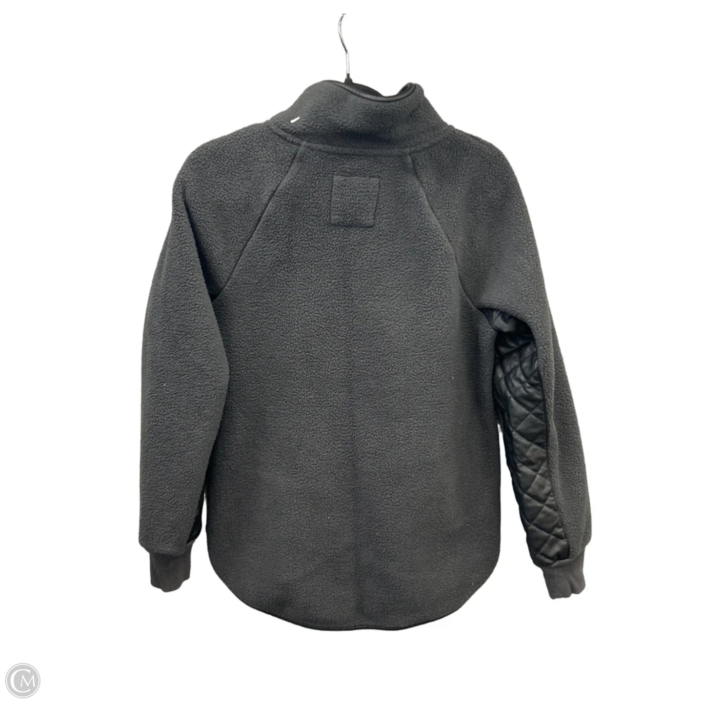 Jacket Fleece By Abercrombie And Fitch In Black & Grey, Size: S