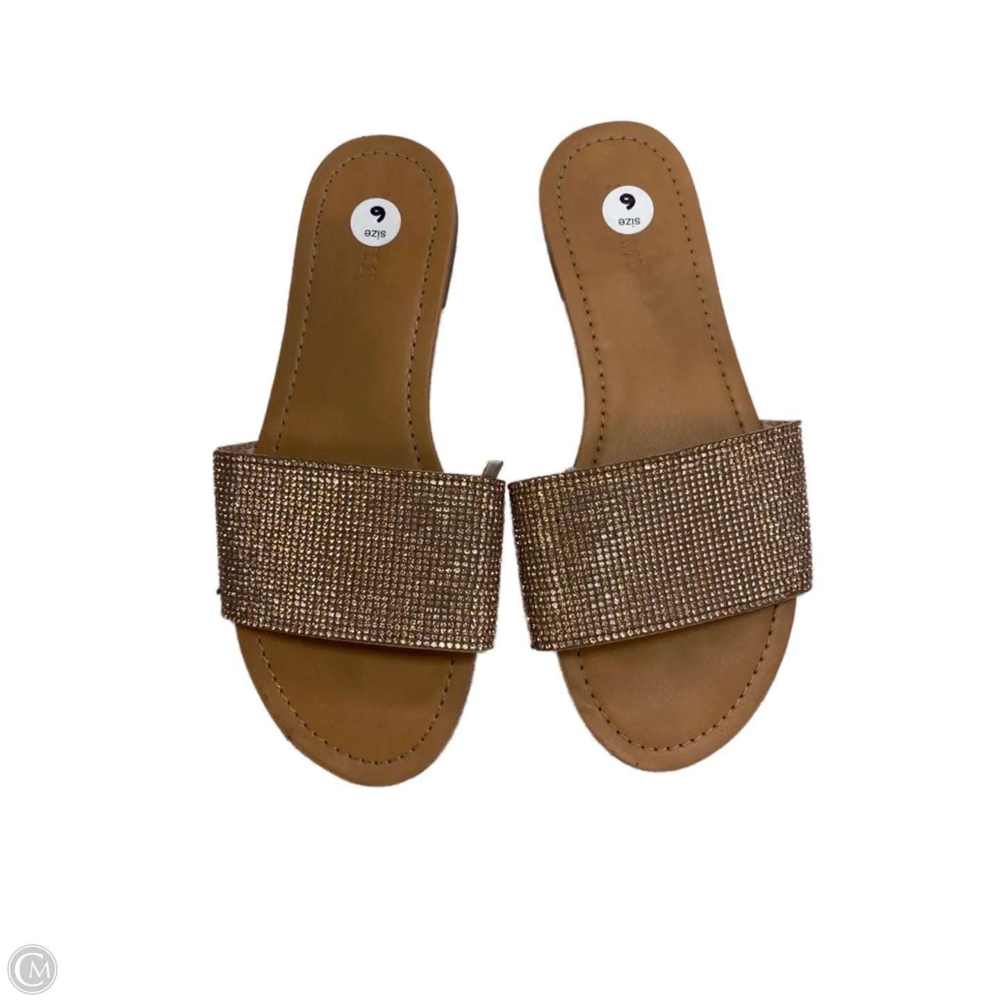 Sandals Flats By Clothes Mentor In Beige, Size: 6
