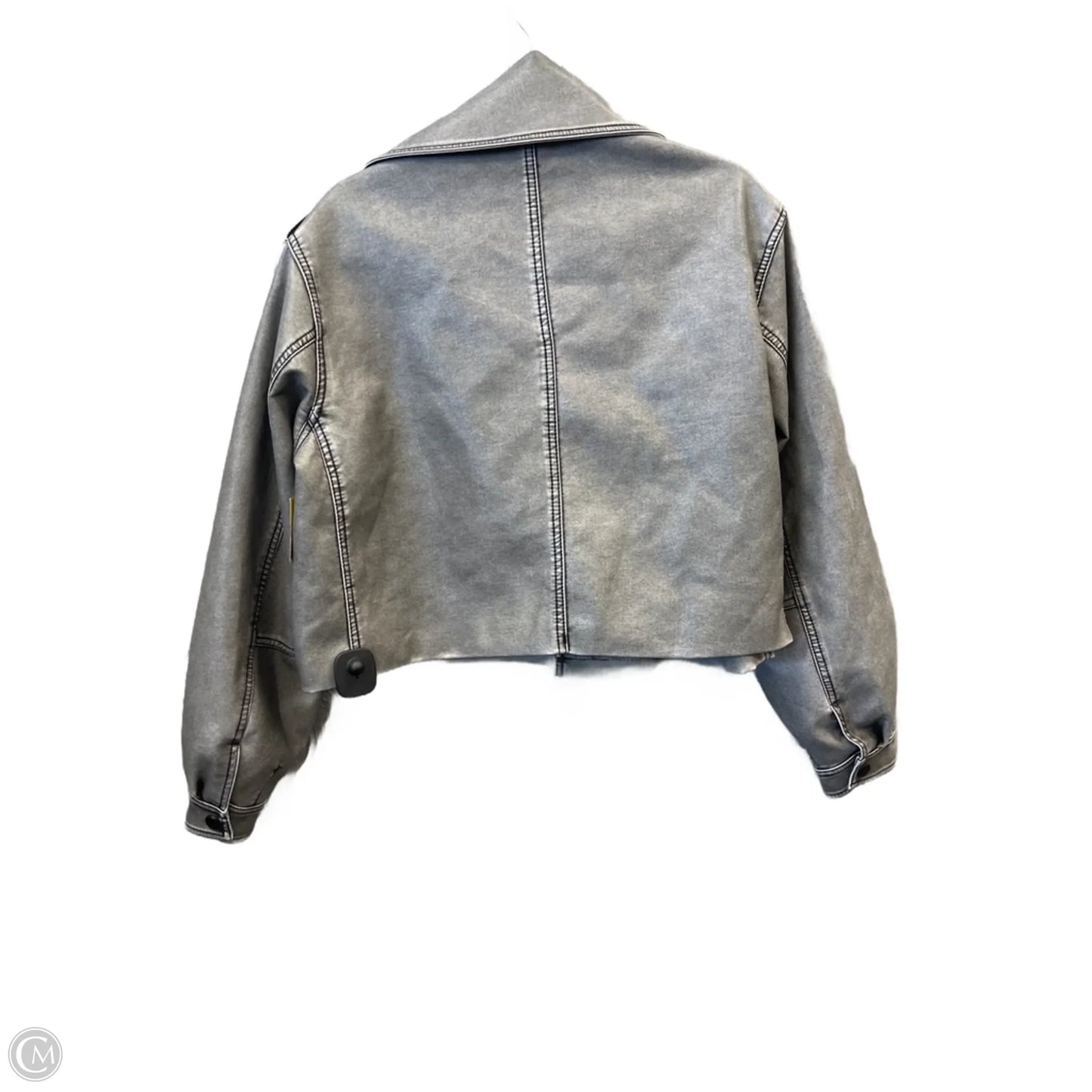 Jacket Leather By Shein In Grey, Size: Xl