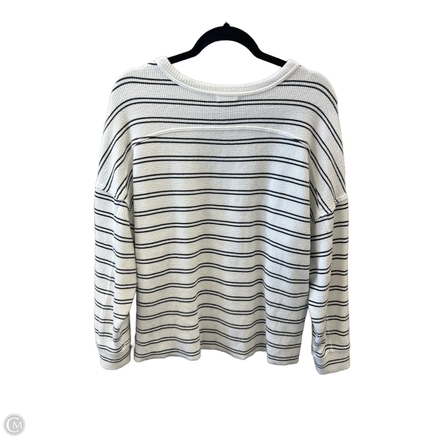 Top Long Sleeve By Maurices In Black & White, Size: M