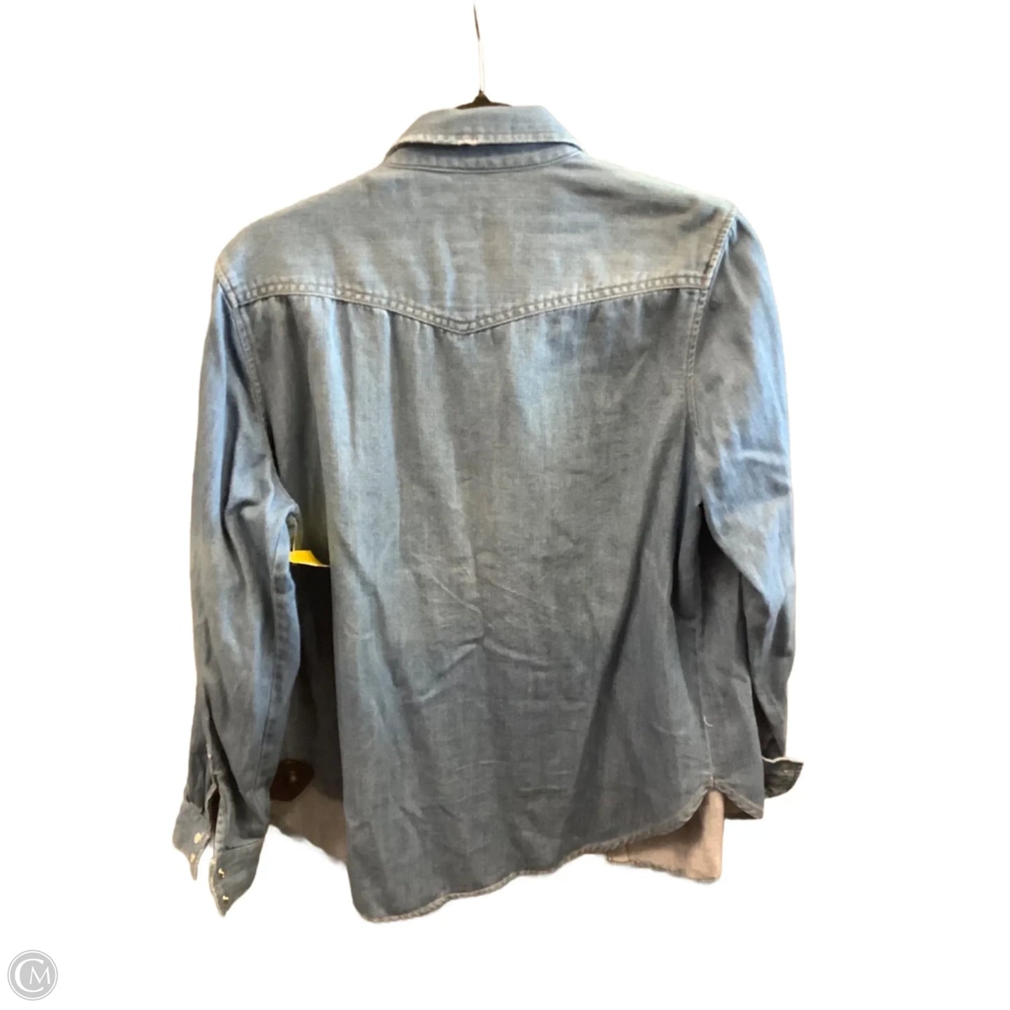 Top Long Sleeve By Universal Thread In Blue Denim, Size: M