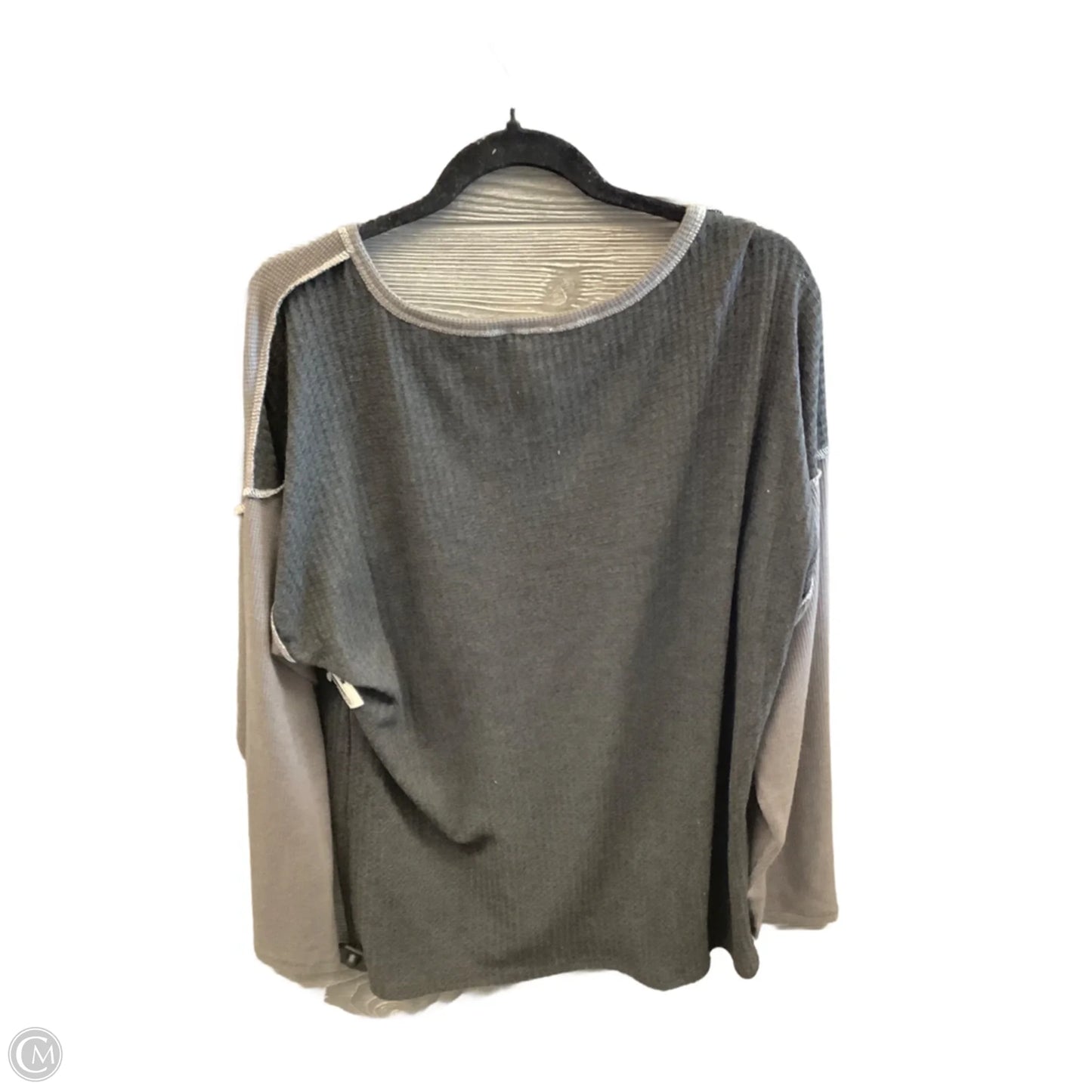 Top Long Sleeve By Bibi In Grey, Size: L