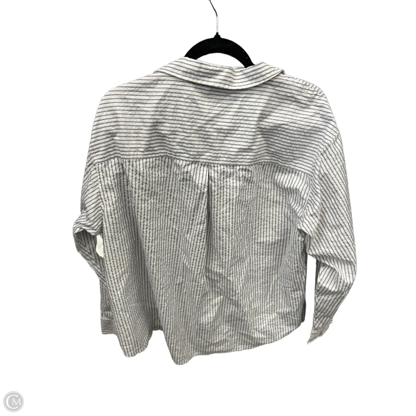 Top Long Sleeve By Maurices In Grey & White, Size: Xl