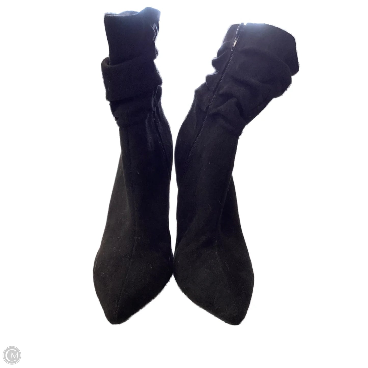 Boots Ankle Heels By Clothes Mentor In Black, Size: 9