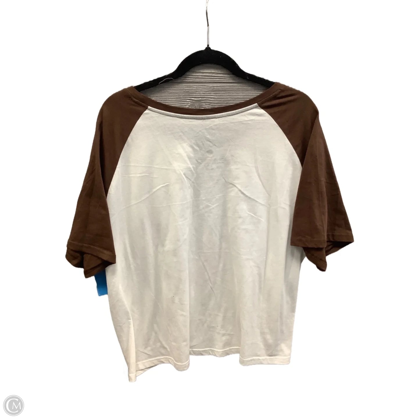 Top Short Sleeve By Clothes Mentor In Brown, Size: 2x