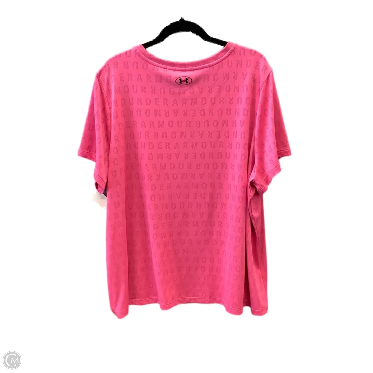 Athletic Top Short Sleeve By Under Armour In Pink, Size: 3x