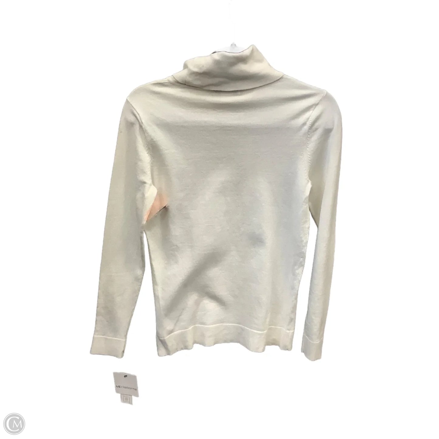 Top Long Sleeve By Liz Claiborne In White, Size: S