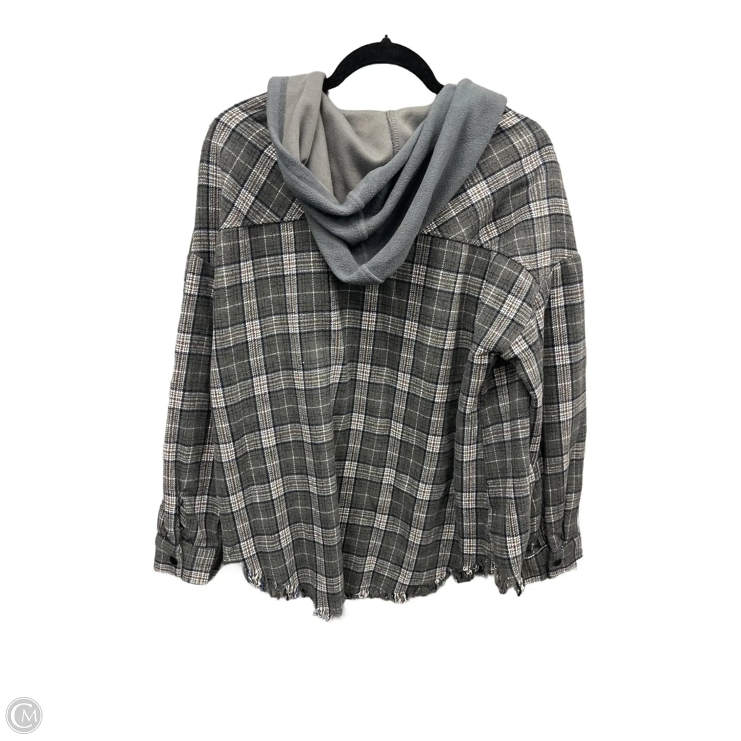 Top Long Sleeve By New In In Grey, Size: L