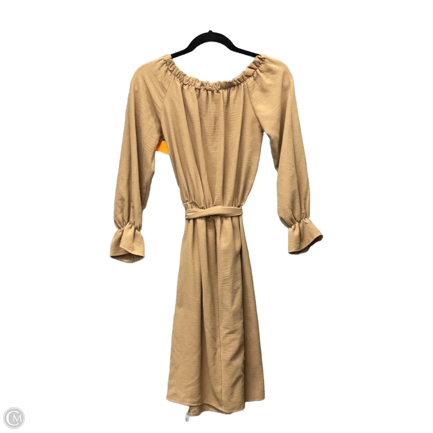 Dress Casual Midi By Exclusive In Tan, Size: S