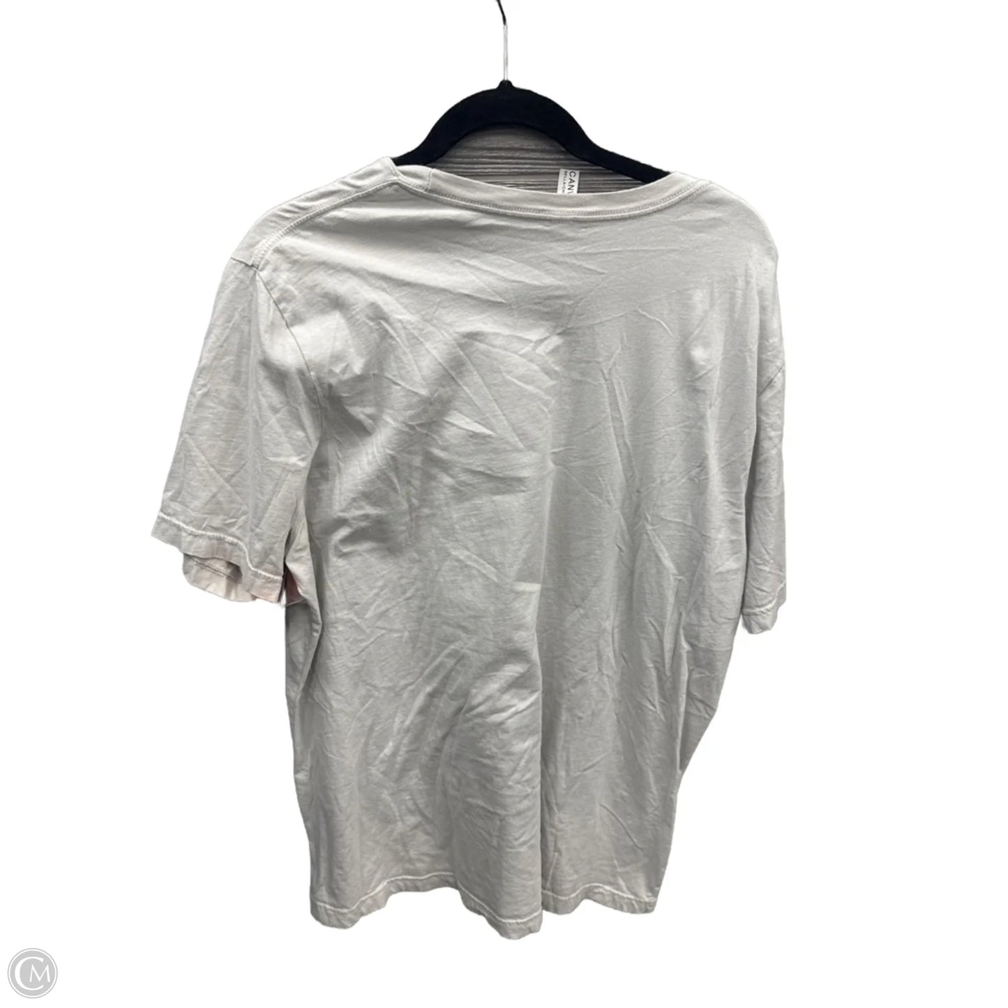 Top Short Sleeve By Canvas In Grey, Size: 2x