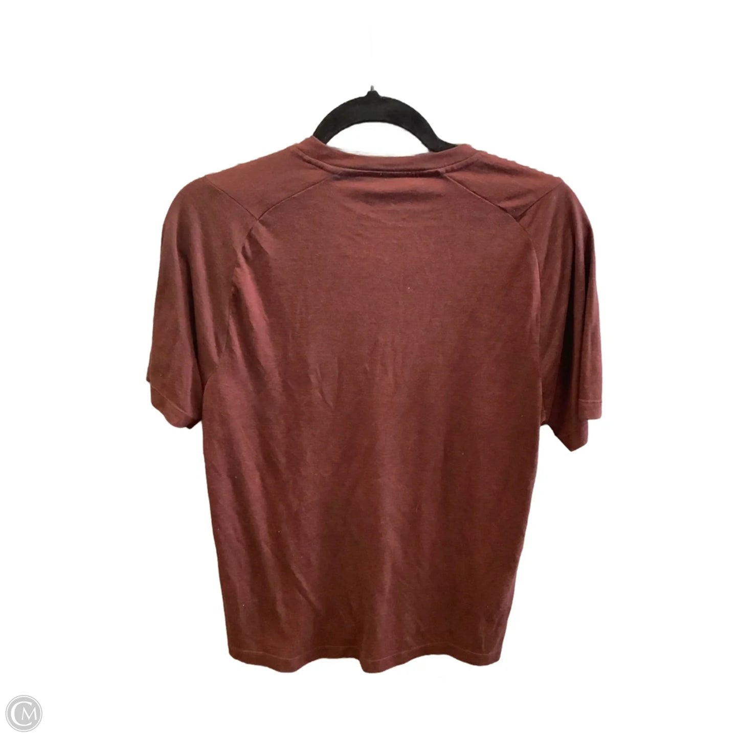 Athletic Top Short Sleeve By Adidas In Brown, Size: M