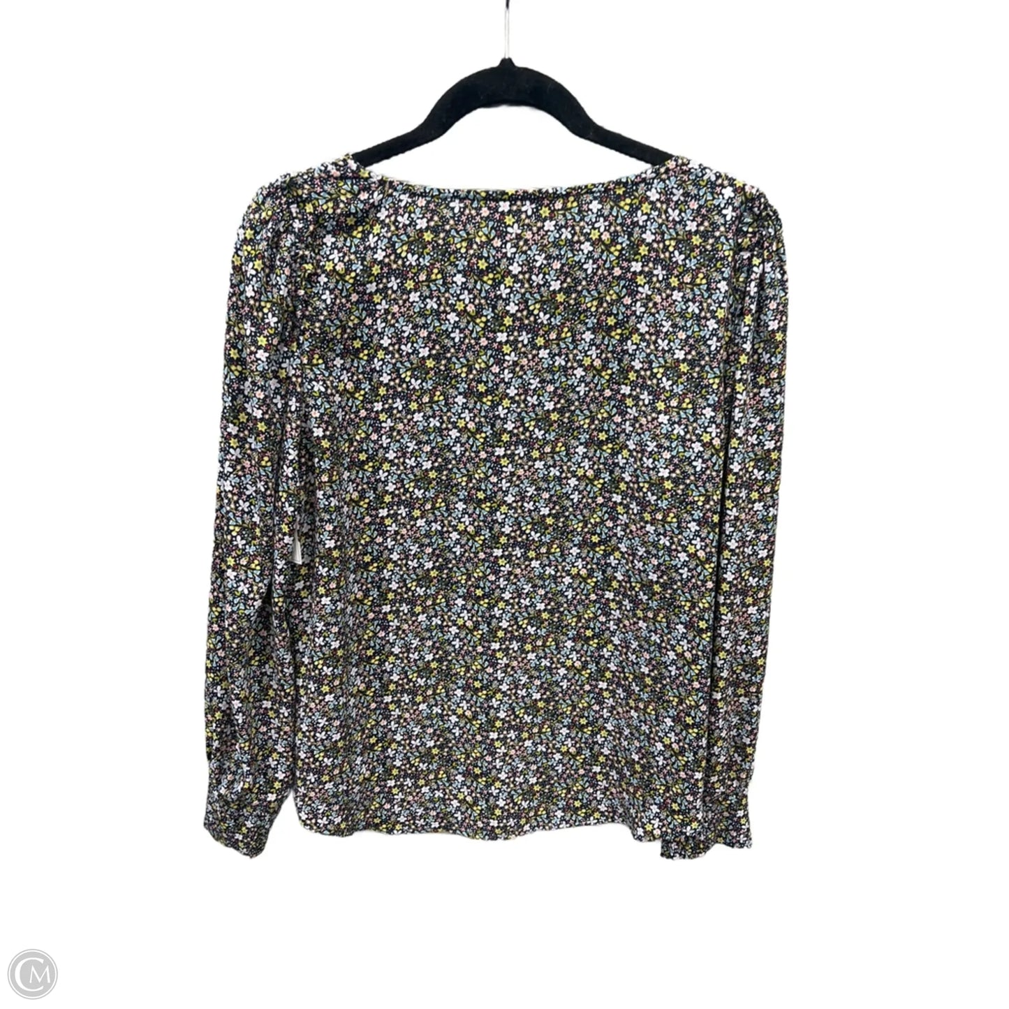 Blouse Long Sleeve By Loft In Floral Print, Size: M
