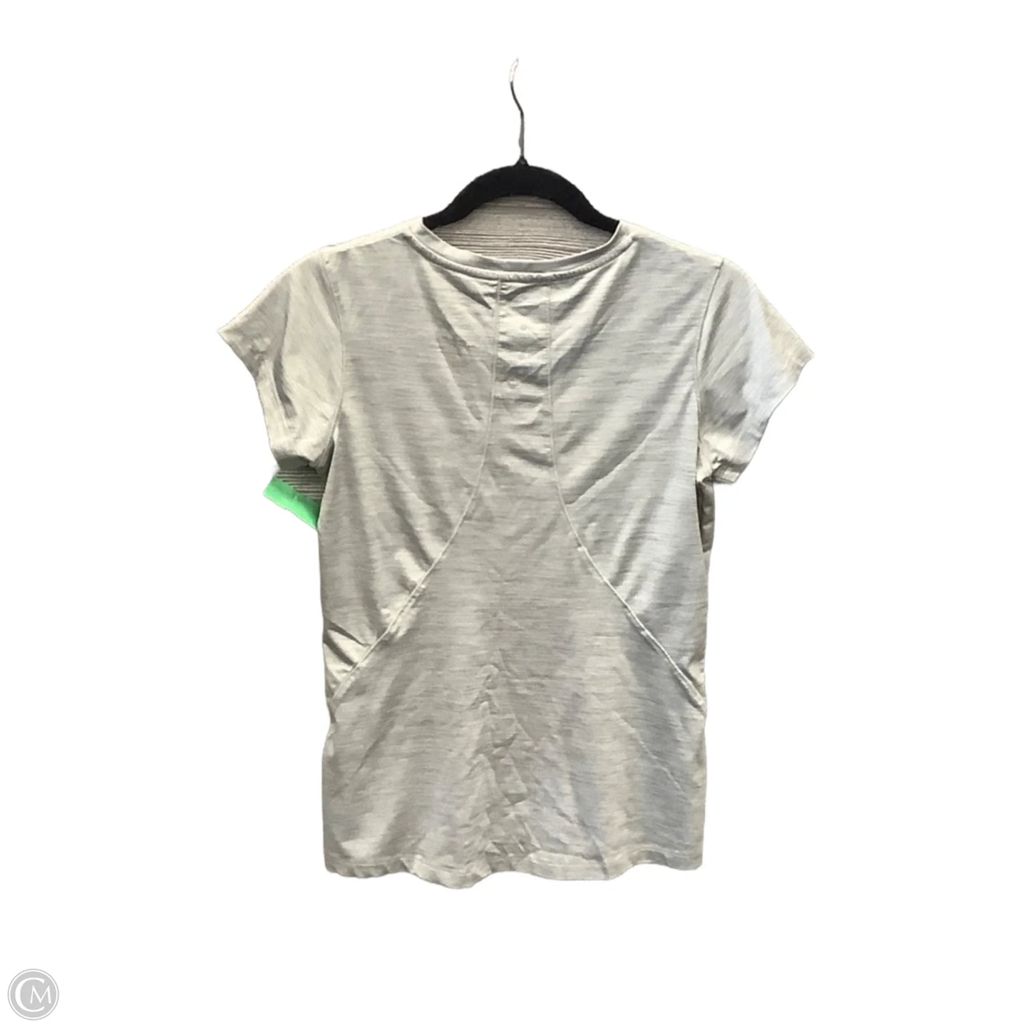 Athletic Top Short Sleeve By Asics In Grey, Size: S