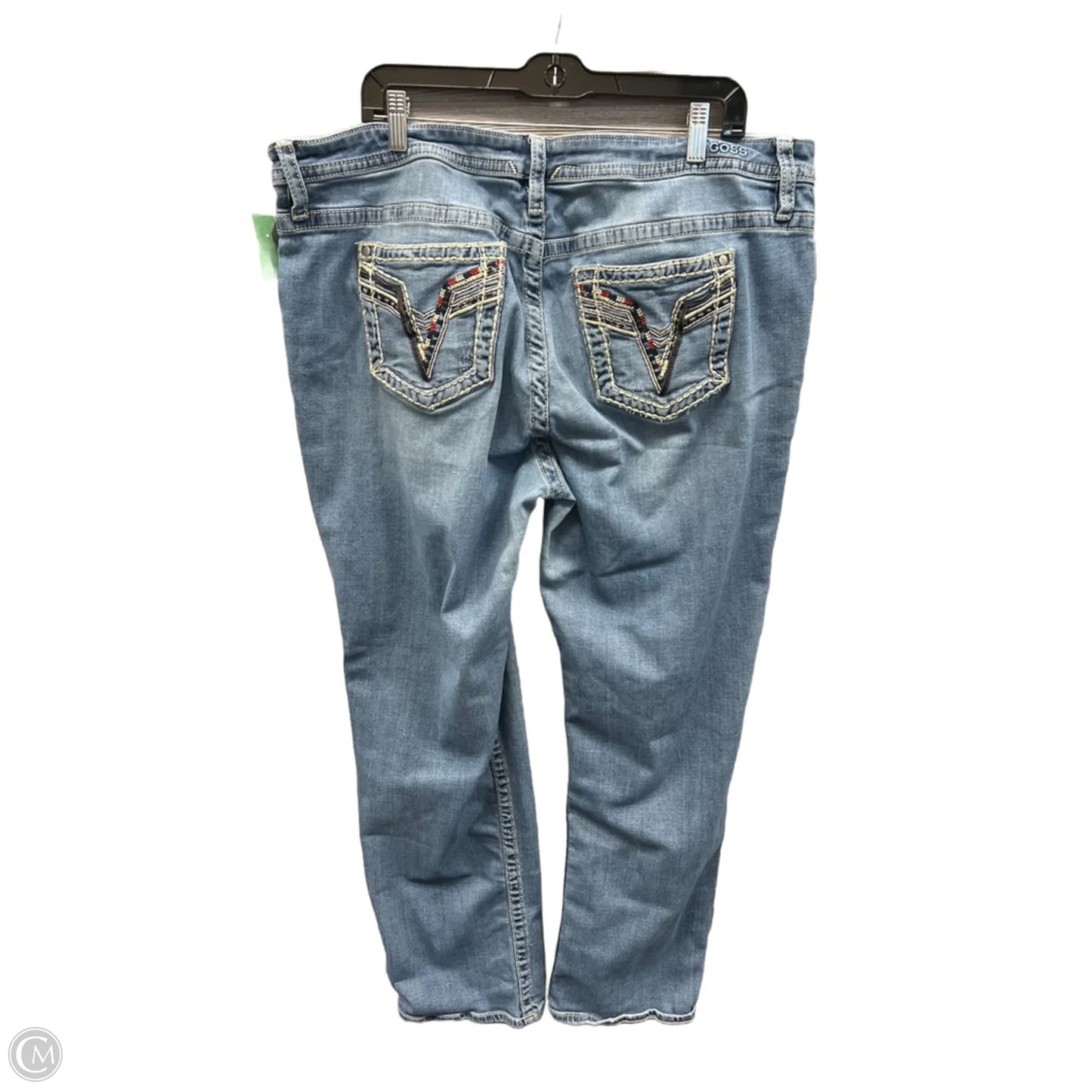 Jeans Straight By Vigoss In Blue Denim, Size: 22