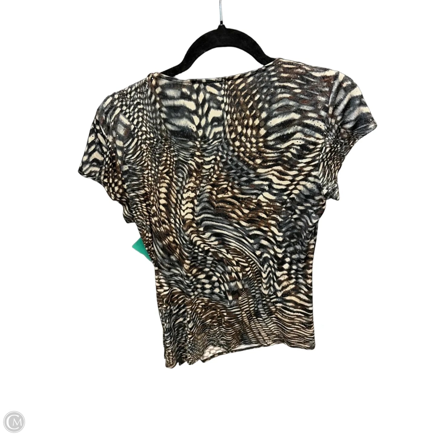 Top Short Sleeve By Msk In Brown, Size: S
