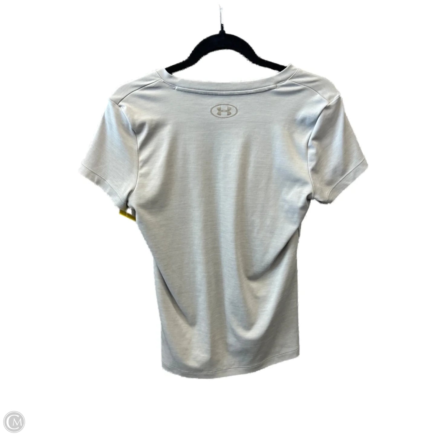 Athletic Top Short Sleeve By Under Armour In Grey, Size: S
