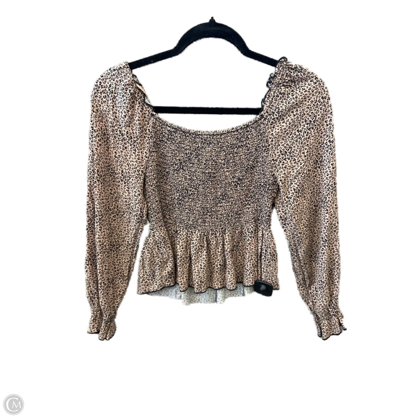 Top Long Sleeve By Urban Romantics In Animal Print, Size: S