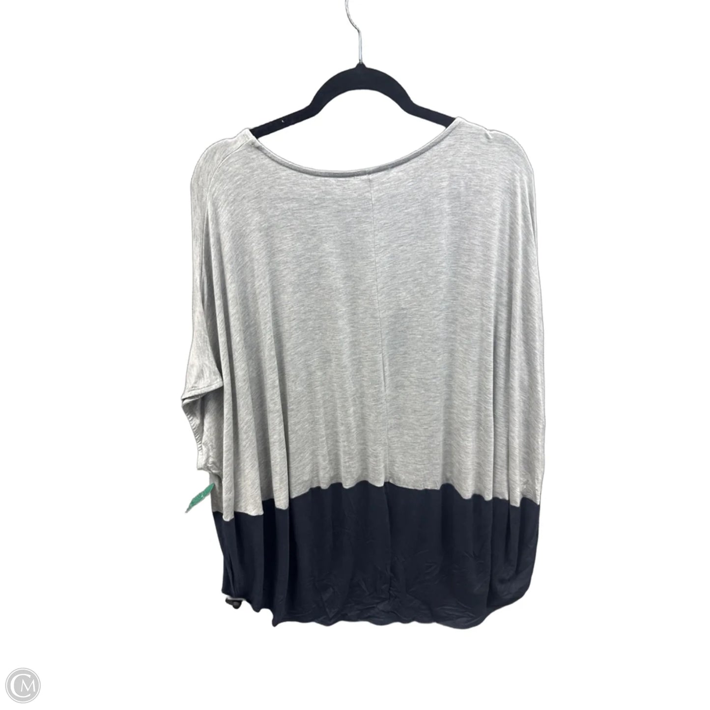 Top Short Sleeve By Easel In Blue & Grey, Size: 1x