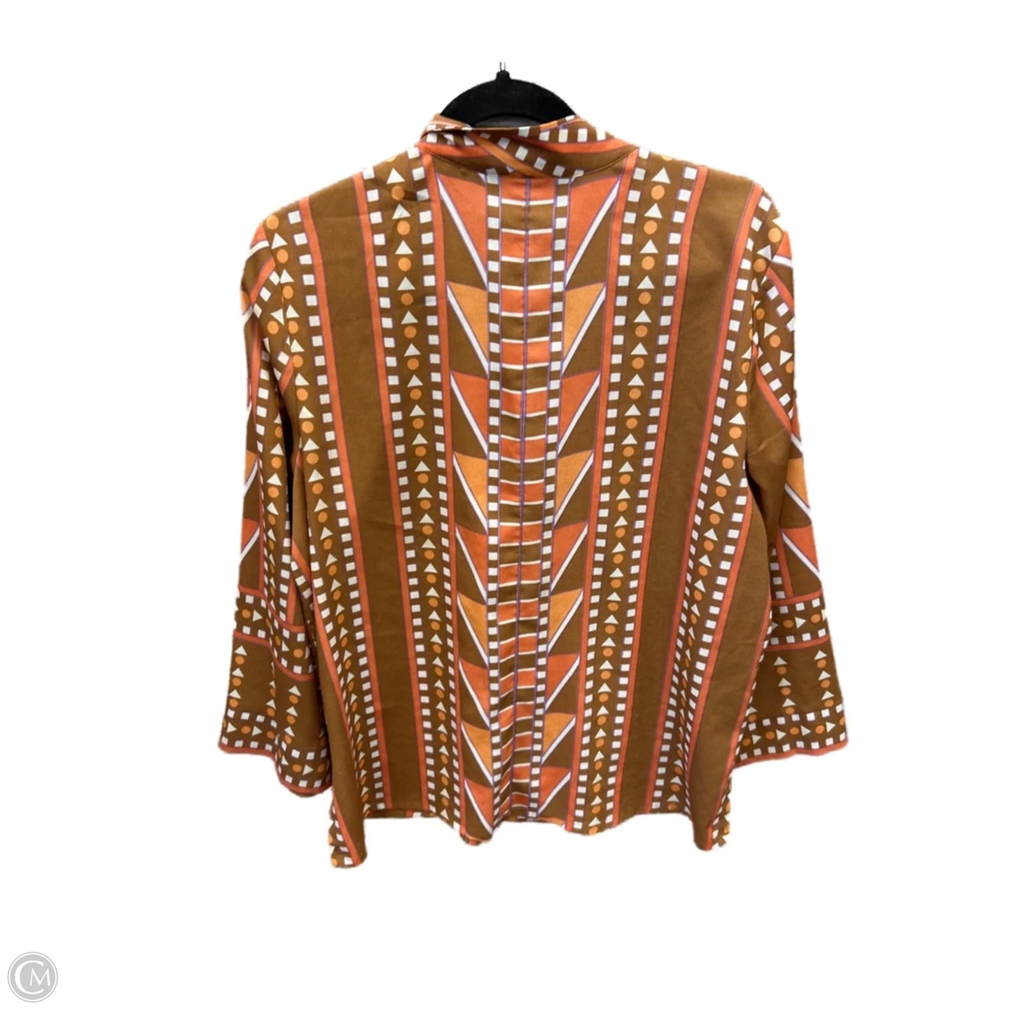 Top Long Sleeve By Bob Mackie Qvc In Orange, Size: L