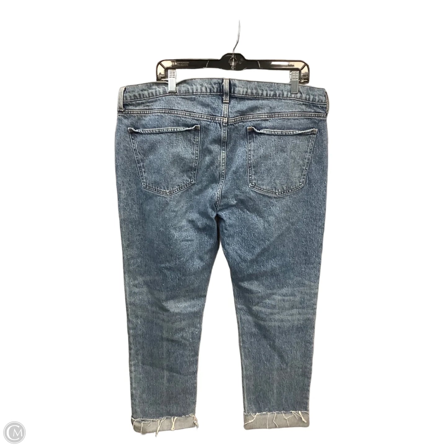 Jeans Straight By Banana Republic In Blue Denim, Size: 16