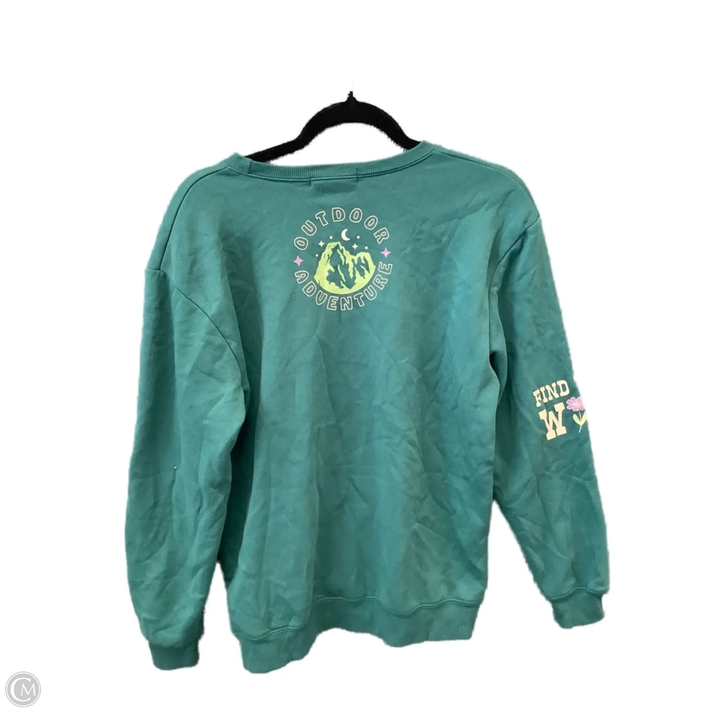 Sweatshirt Crewneck By Clothes Mentor In Green, Size: S