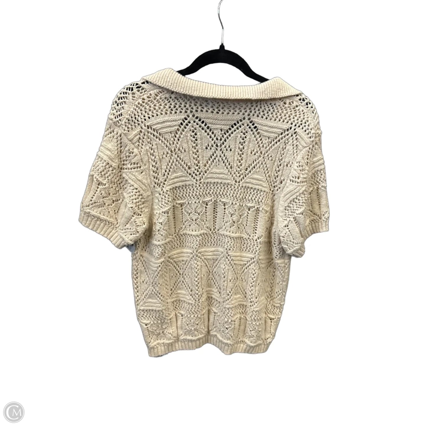 Sweater Short Sleeve By Falls Creek In Tan, Size: Xl