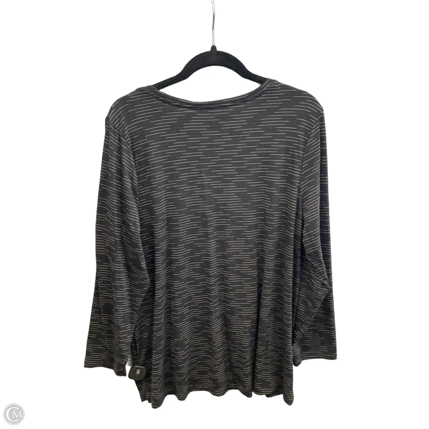 Top Long Sleeve By Cj Banks In Striped Pattern, Size: Xl