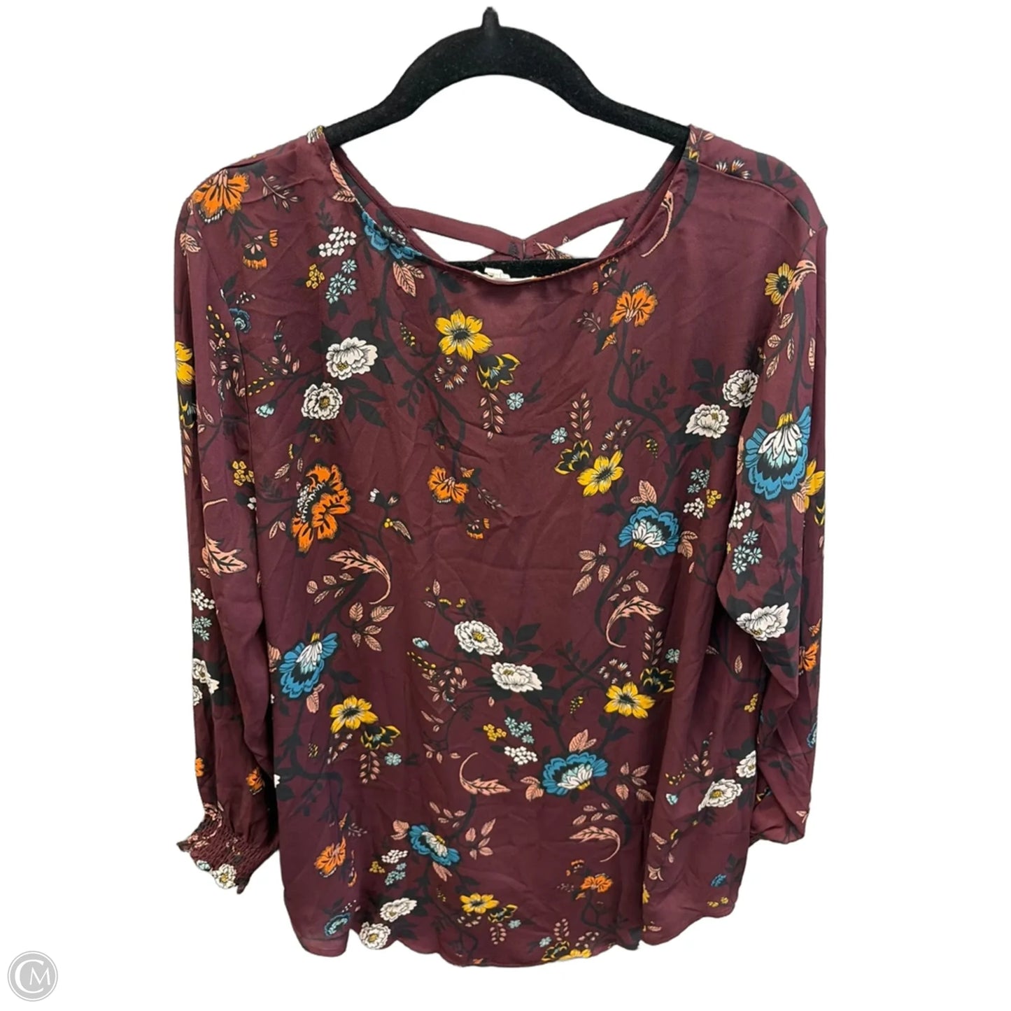 Blouse Long Sleeve By Maurices In Red, Size: 1x