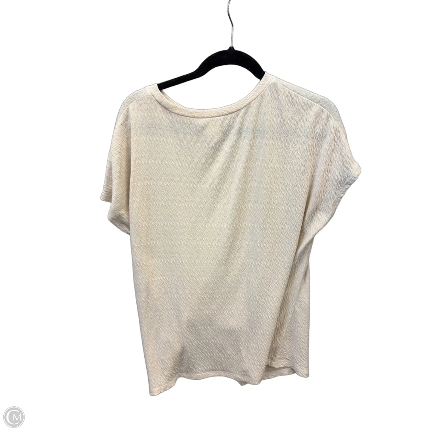 Top Short Sleeve By White Crow In Tan, Size: M