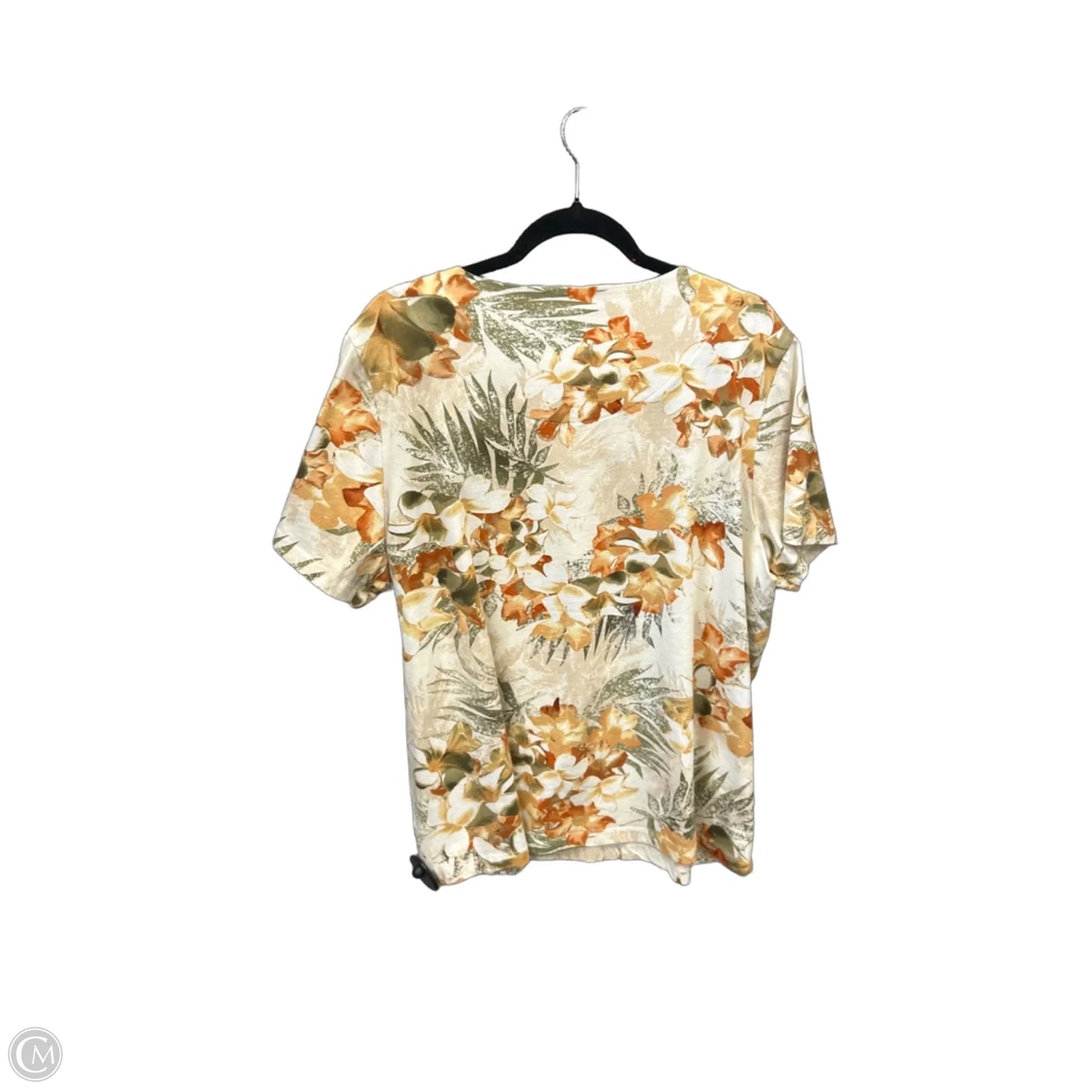Top Short Sleeve By Alfred Dunner In Orange, Size: 1x