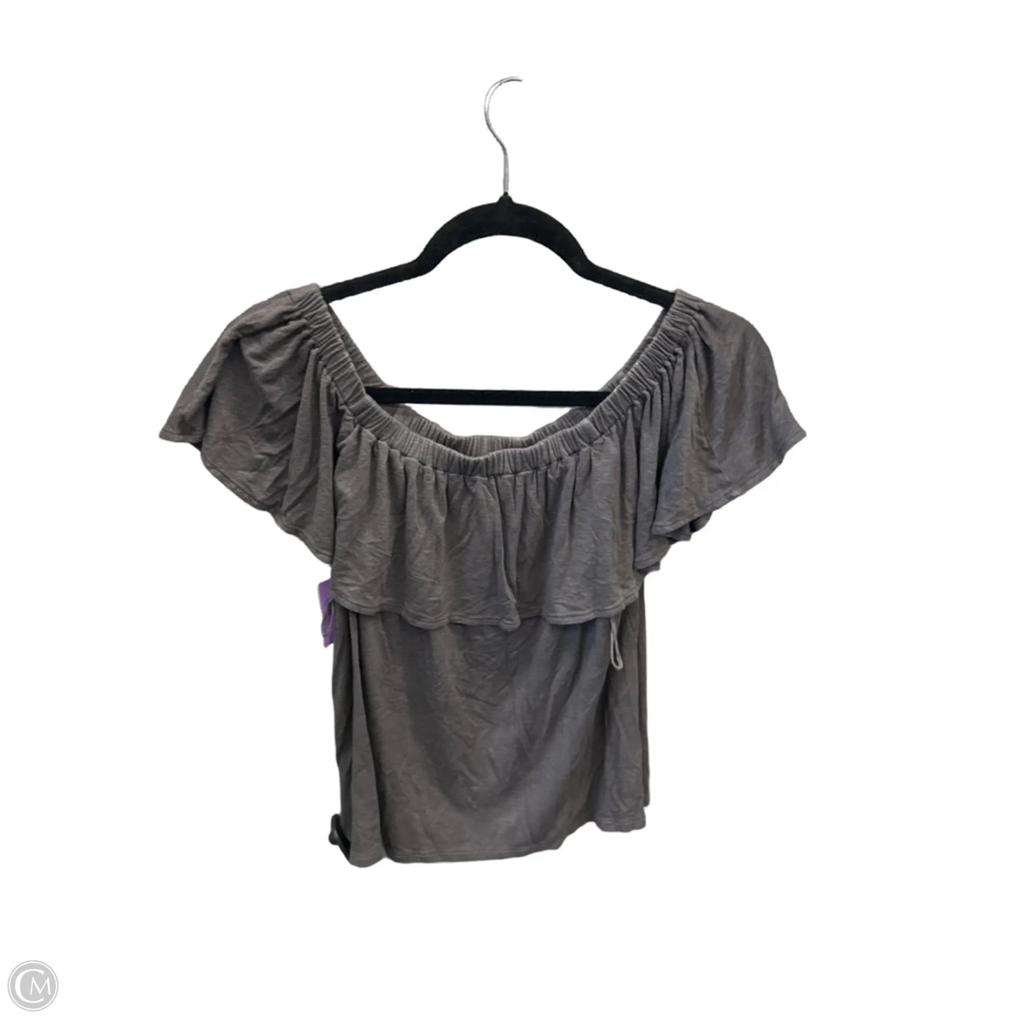 Top Short Sleeve By American Eagle In Grey, Size: M