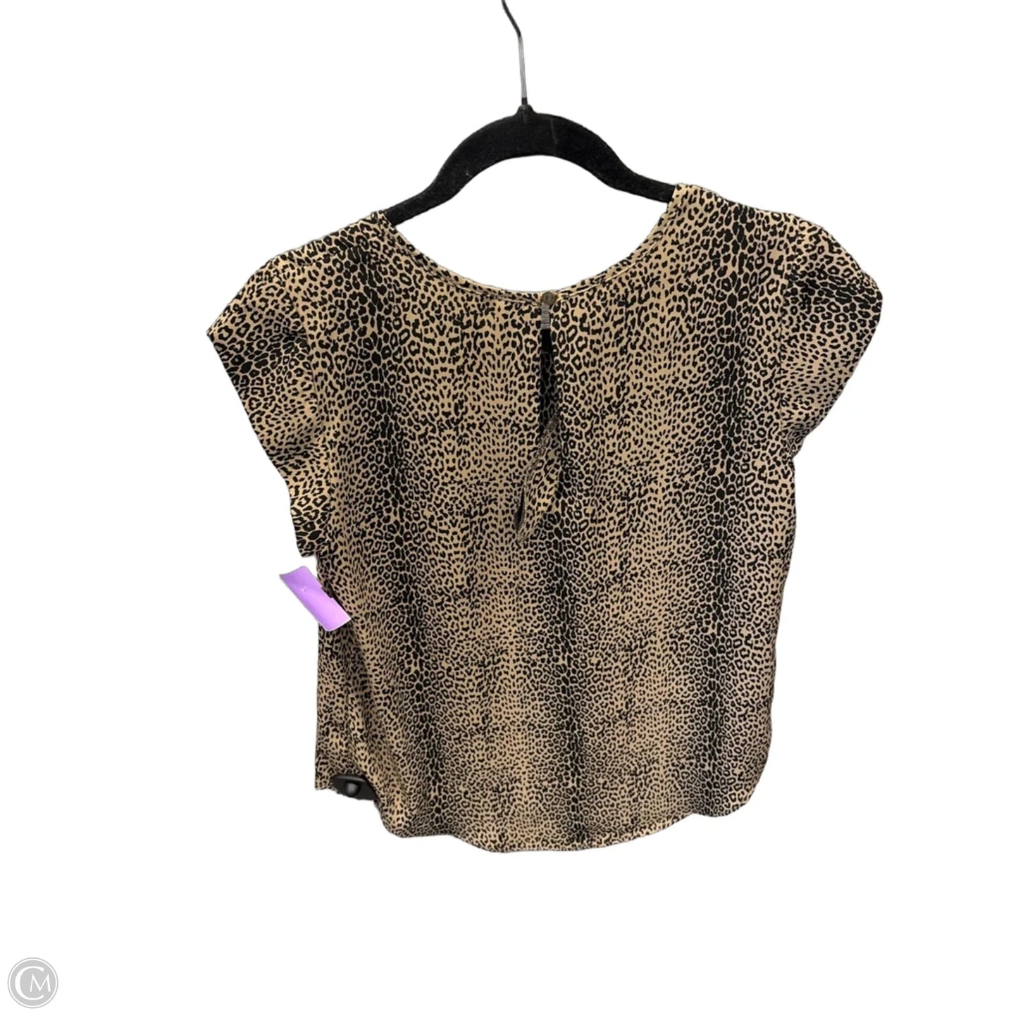 Top Short Sleeve By Lily White In Animal Print, Size: S