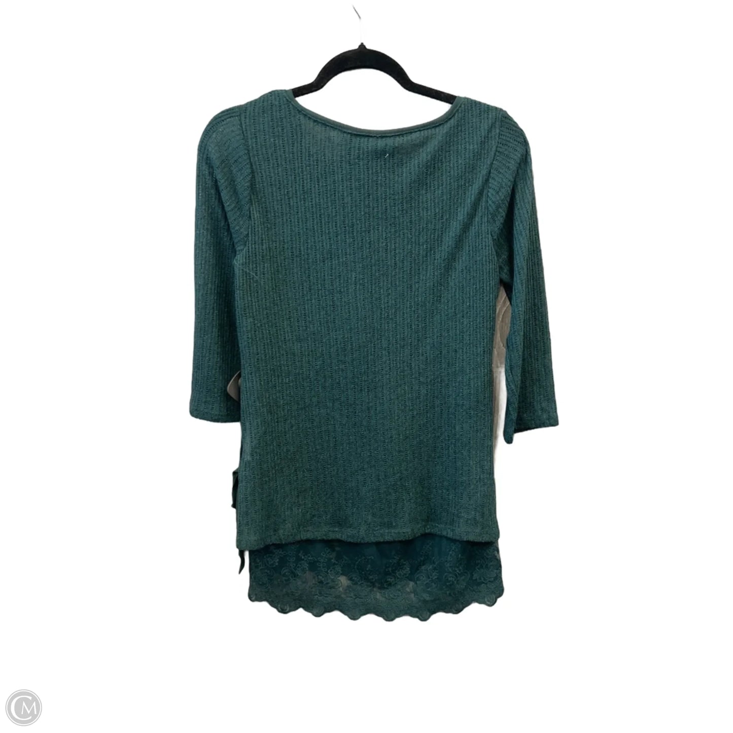 Top 3/4 Sleeve By Lc Lauren Conrad In Green, Size: S