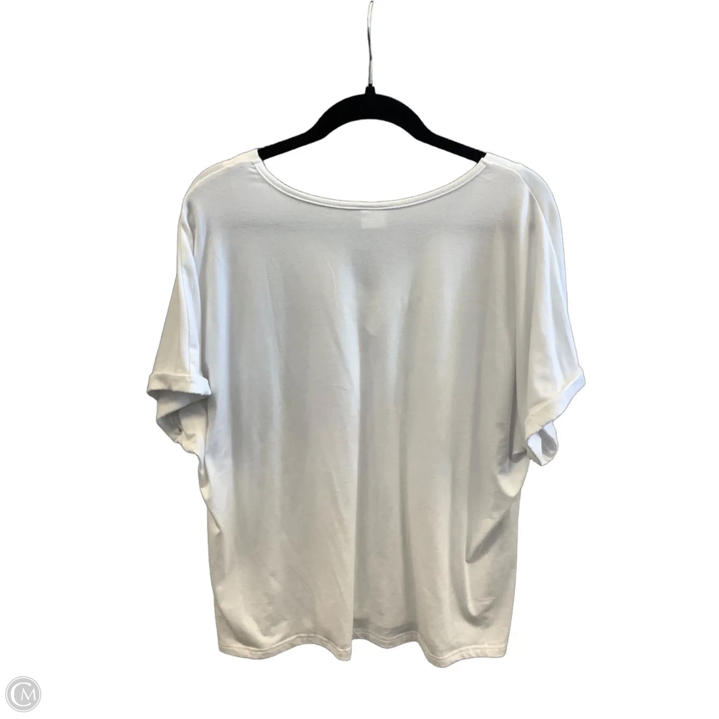 Top Short Sleeve Basic By Clothes Mentor In White, Size: Xxl