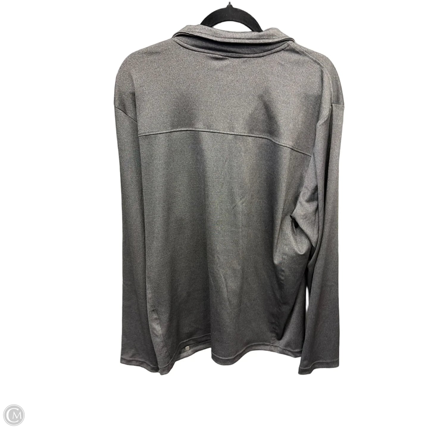 Athletic Top Long Sleeve Collar By Clothes Mentor In Grey, Size: L