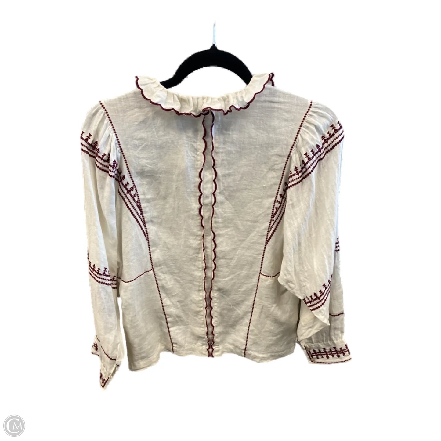 Top Long Sleeve Designer By Isabel Marant In White, Size: L