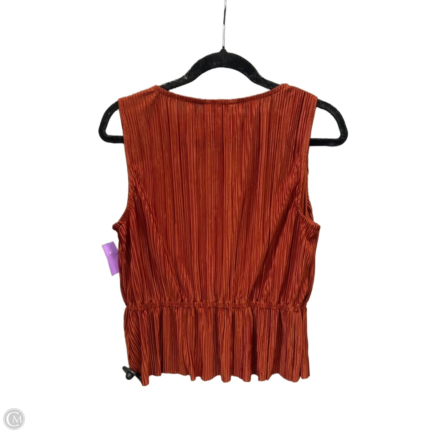 Top Sleeveless By Nine West In Orange, Size: L