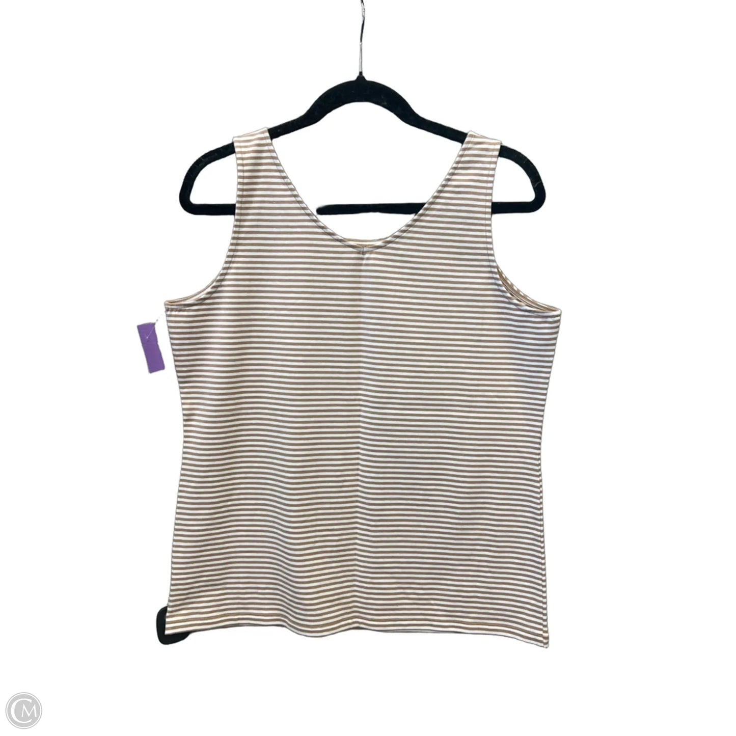 Top Sleeveless By Talbots In Striped Pattern, Size: Lp
