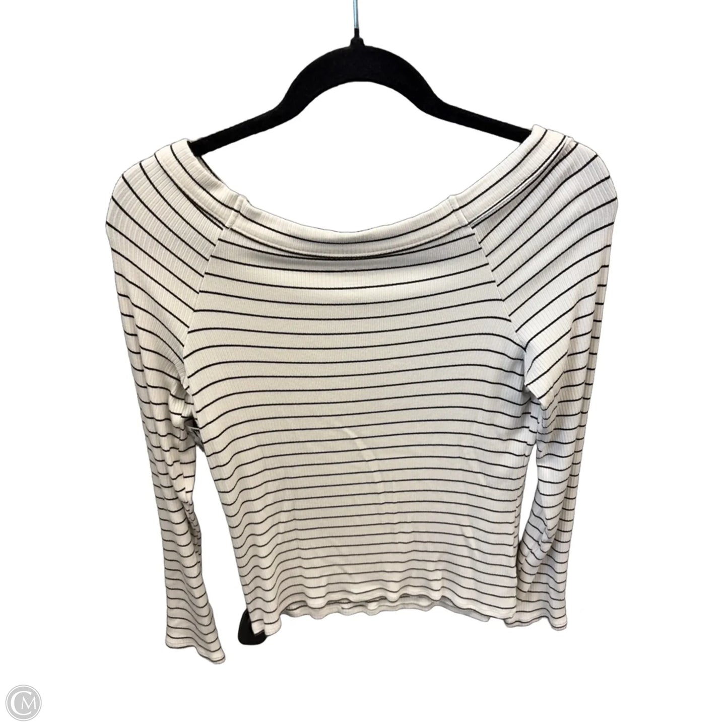 Top Long Sleeve By Loft In Striped Pattern, Size: L