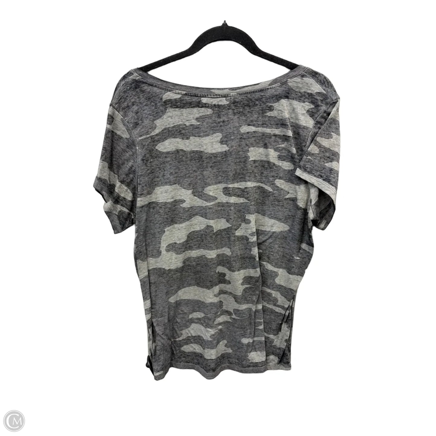 Top Short Sleeve By Lucky Brand In Camouflage Print, Size: 1x
