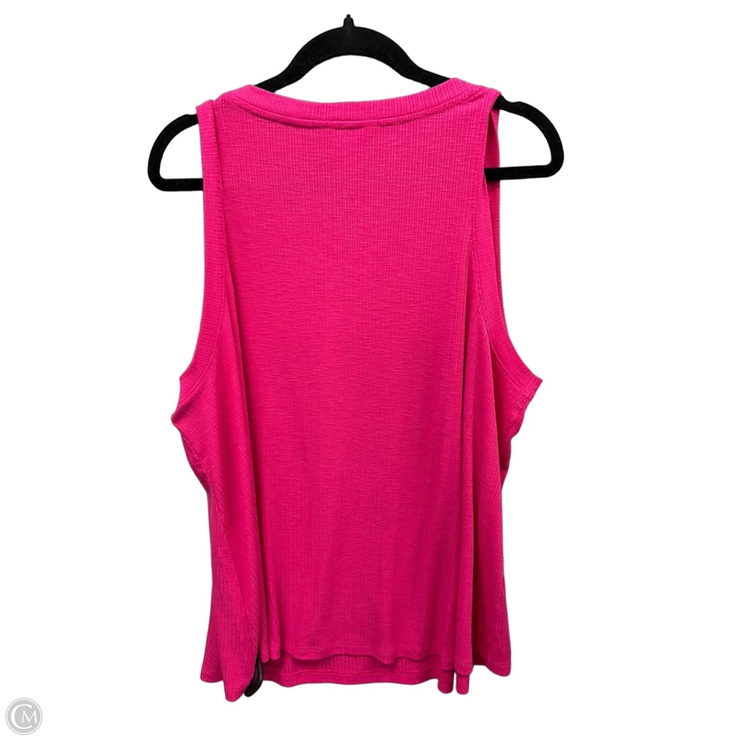 Top Sleeveless Basic By Time And Tru In Pink, Size: Xl