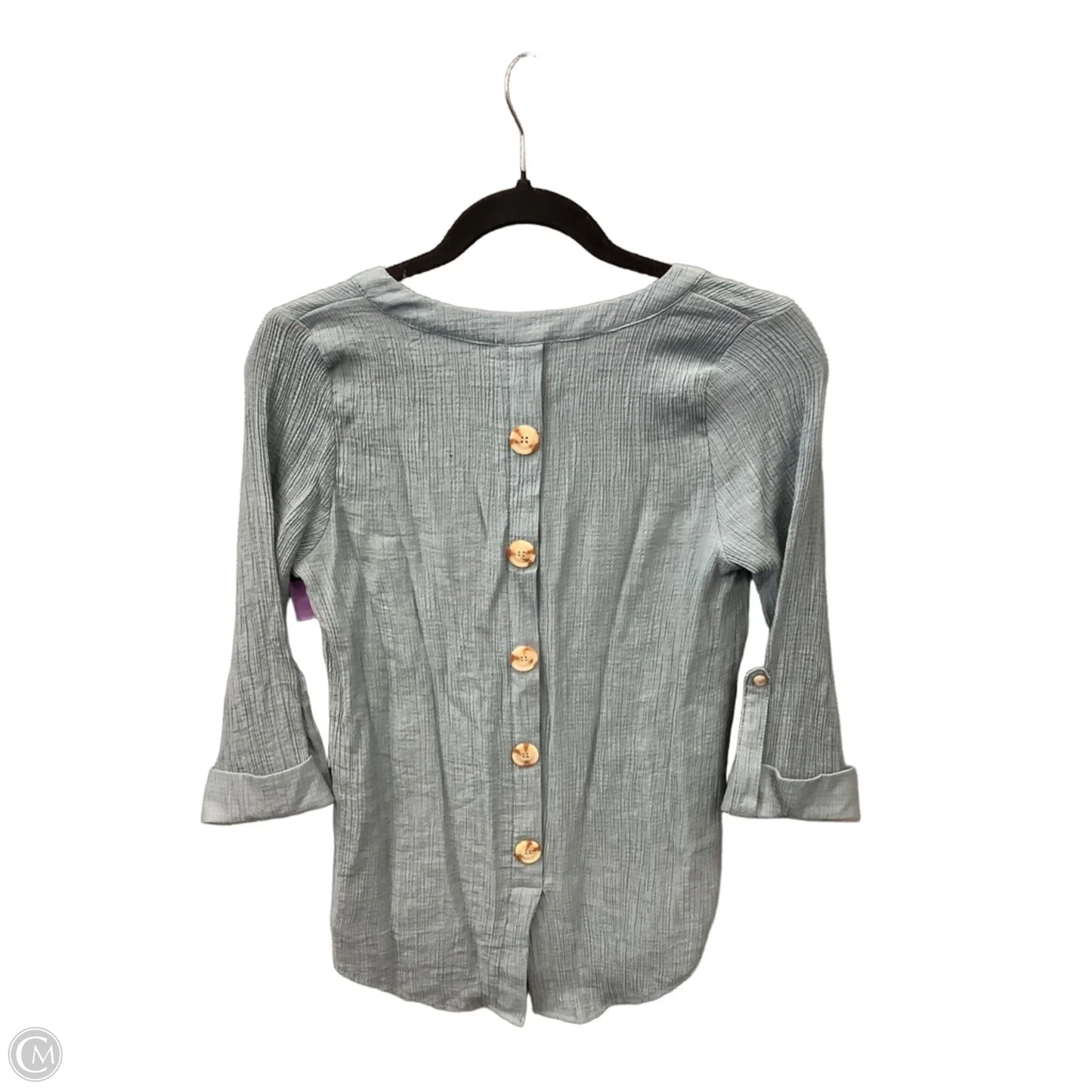 Tunic 3/4 Sleeve By E&m In Blue, Size: S