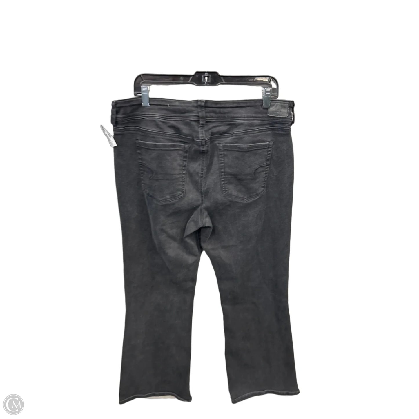 Jeans Boot Cut By American Eagle In Black Denim, Size: 16