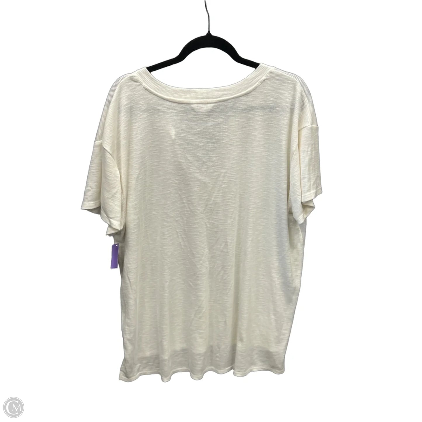 Tunic Short Sleeve By Time And Tru In Cream, Size: 3x